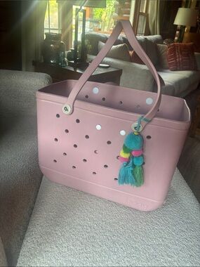 1st gen rare large Pink Everyday BOGG BAG Tote Bag with Colorful Tassel